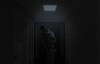 solar night light device in hallway